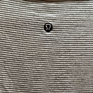 lululemon athletica Black and White Striped Short Sleeve Tee